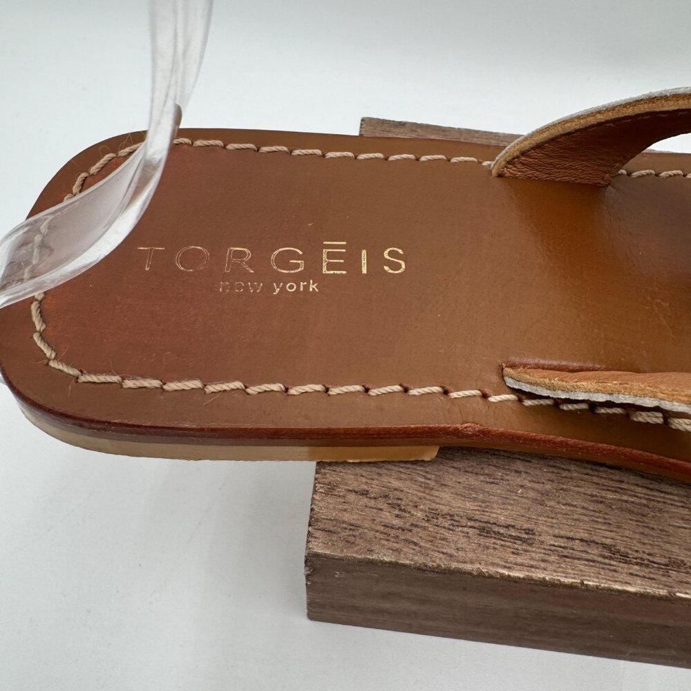Torgeis New York Women's Helen Sandal woman size 8 leather seed bead thong - Picture 4 of 13